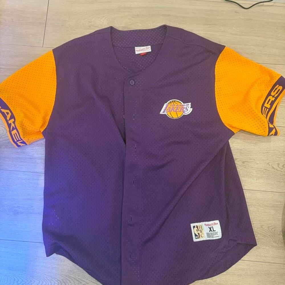 Mitchell ness lakers purple